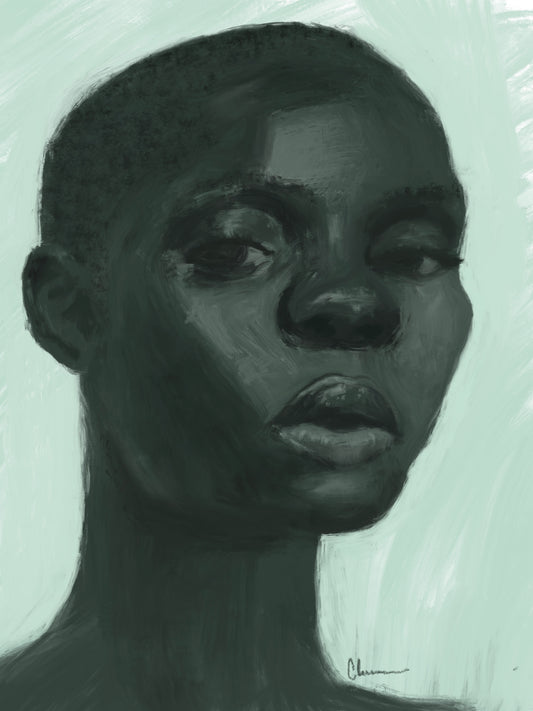 Soft green protrait